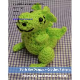 BORIS THE DRAGON Crochet Pattern By Sue Taylor (Download)