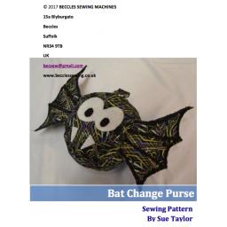 BAT CHANGE PURSE Pattern By Sue Taylor (Download)