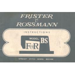 FRISTER + ROSSMANN MODEL BS INSTRUCTION MANUAL (Download)