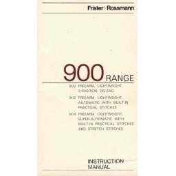 FRISTER + ROSSMANN Models 900, 902 & 904 Instruction Manual (Download)