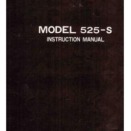 RICCAR 525 (525-S) Instruction Manual (Printed)