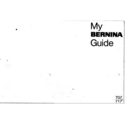 BERNINA 707 & 717 INSTRUCTION MANUAL (Download)