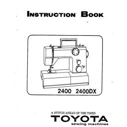 TOYOTA 2400 (2400DX) Instruction Manual (Printed)