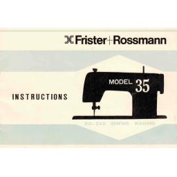 FRISTER + ROSSMANN Model 35 Instruction Manual (Printed)