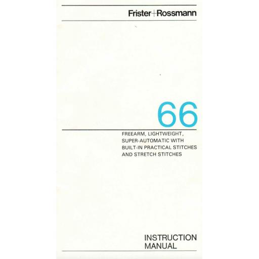 Frister + Rossmann Model 66 Instruction Manual (Download)