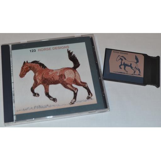 JANOME Embroidery Card No. 123 - HORSE DESIGNS