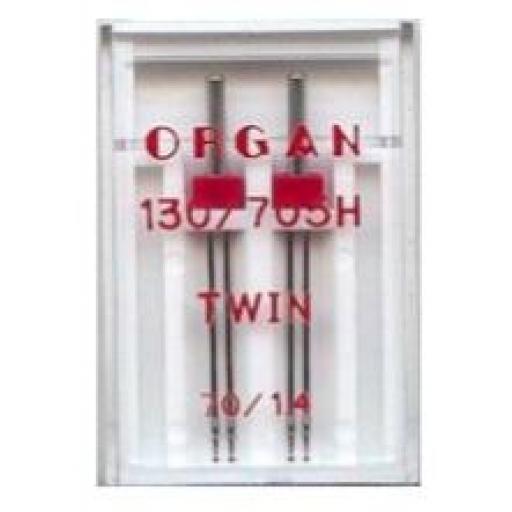 ORGAN Sewing Machine Needles Twin 70/1.4