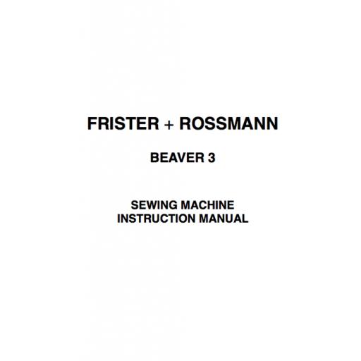 Frister + Rossmann Beaver 3 Instruction Manual (Printed)