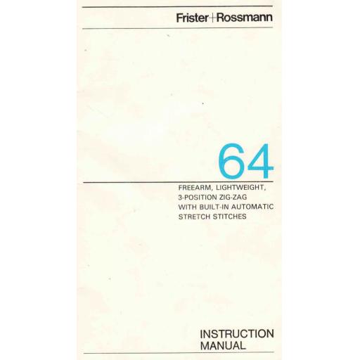 FRISTER + ROSSMANN Model 64 Instruction Manual (Download)