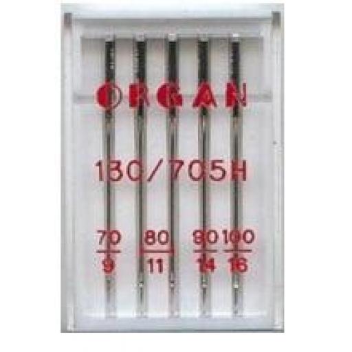 ORGAN Sewing Machine Needles Universal Assorted (size 70/9 to 100/16)