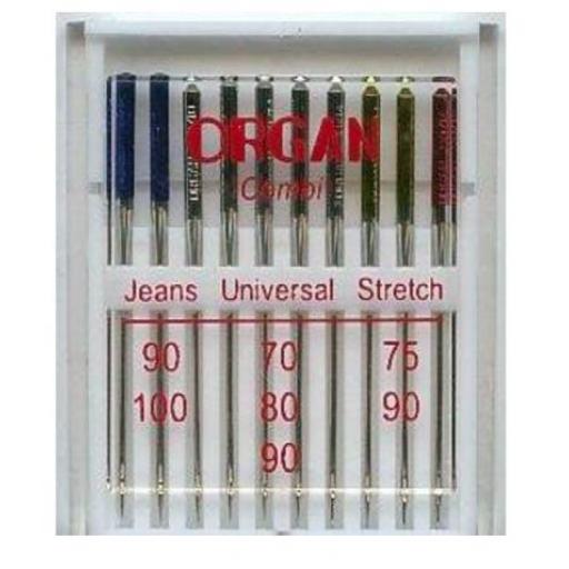 ORGAN Sewing Machine Needles Combi Pack of 10 Assorted