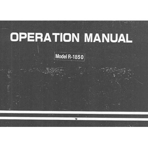 TOYOTA 1850 Instruction Manual (Download)