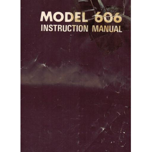 Riccar Model 606 Instruction Manual (Download)