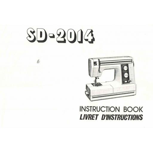 NEW HOME SD-2014 IInstruction Manual (Printed)