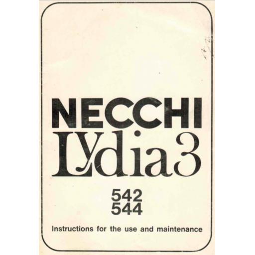 NECCHI Lydia 3 (542, 544) Instruction Manual (Download)